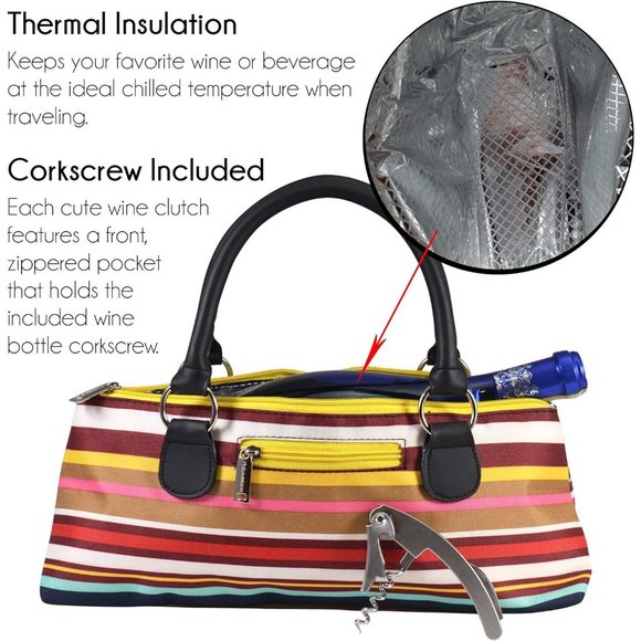 Primeware Insulated Wine Clutch w/Corkscrew - Picture 7 of 7